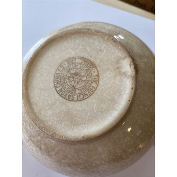 VINTAGE French Saxon China Gold Lace Floral Union Made Creamer Sugar Bowl Set - Picture 11 of 16